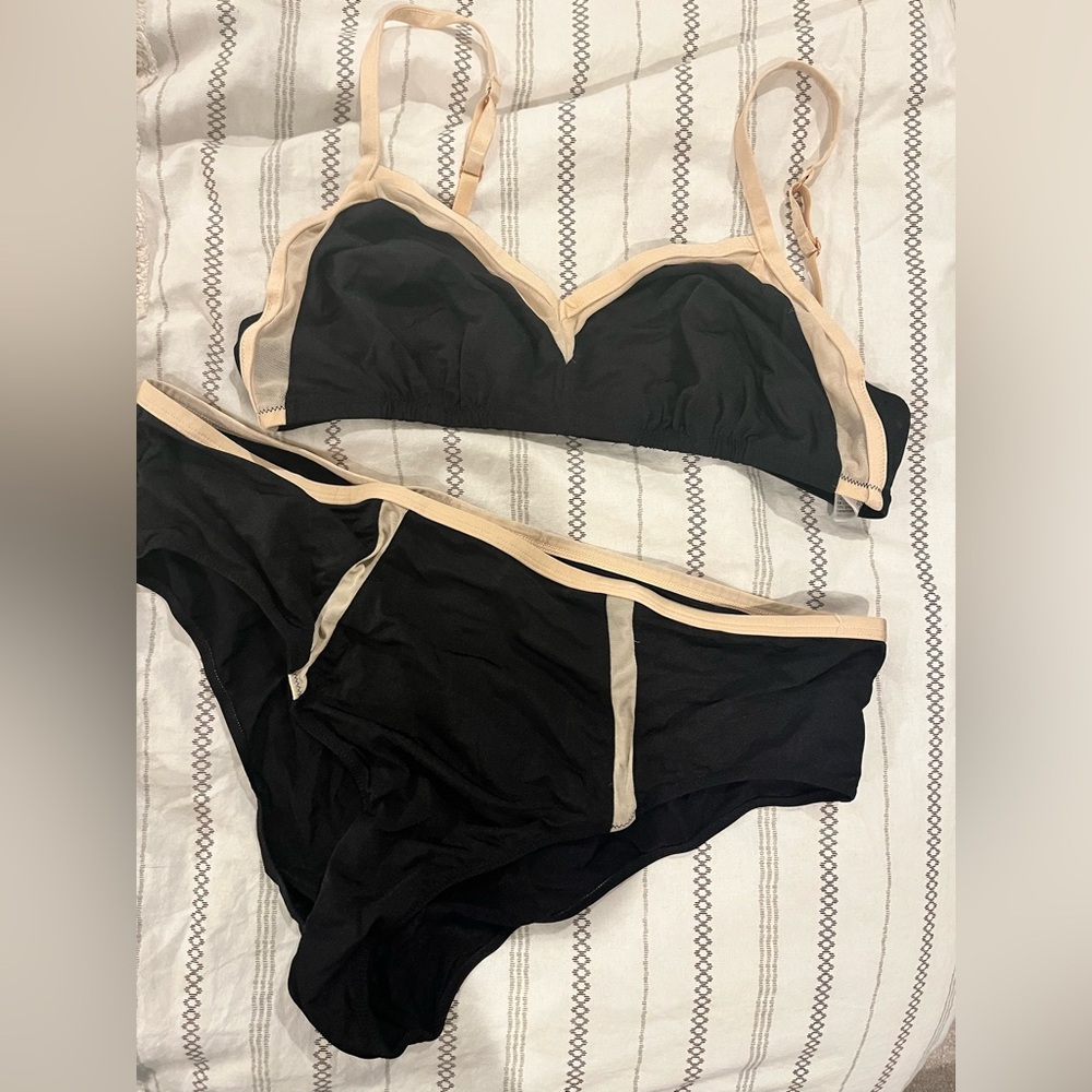 Sheer bralette and panty set